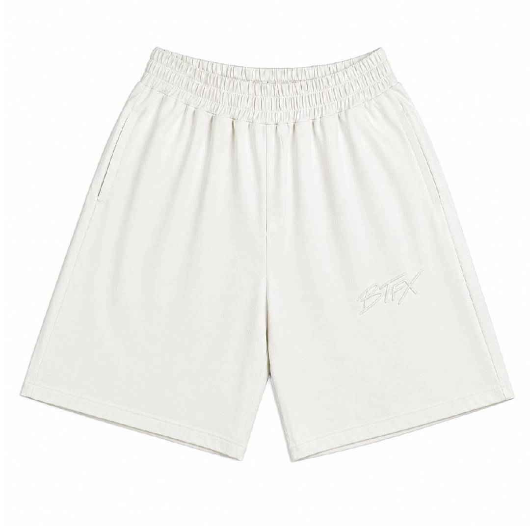 WHITE BASIC SHORTS