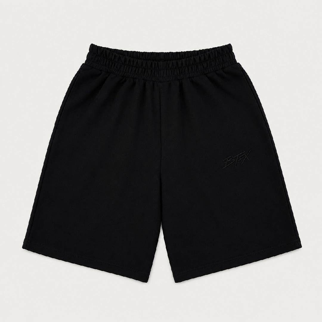 BLACK BASIC SHORTS