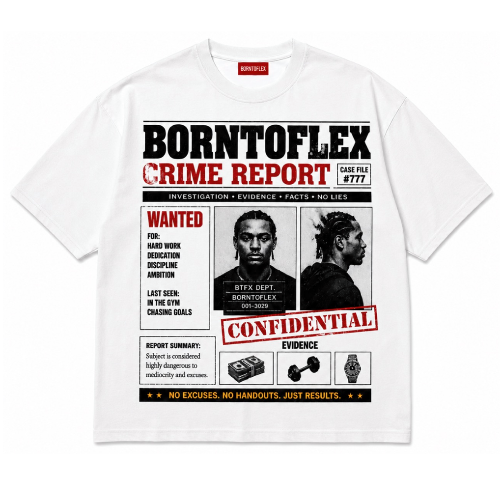 WHITE TEE – CRIME REPORT EDITION