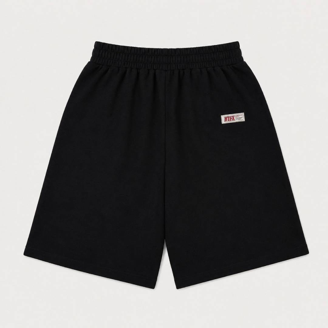 BLACK BASIC SHORTS